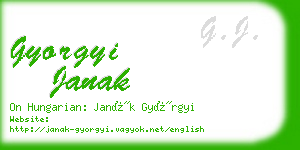 gyorgyi janak business card